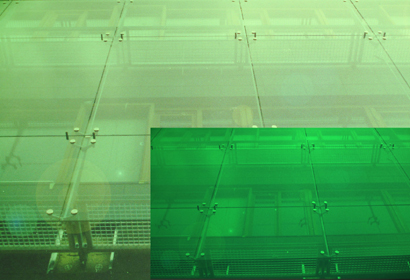 luminescent effects on building glass day and night effects